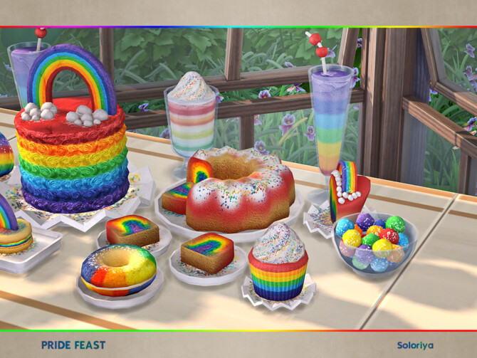 Sims 4 Pride Feast by soloriya at TSR