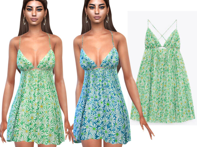 Sims 4 Daisy Summer Dresses by Saliwa at TSR