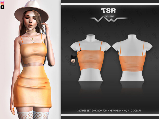 Sims 4 Clothes SET 139 (CROP TOP) BD498 by busra tr at TSR