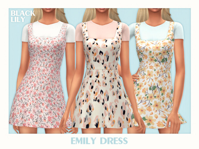 Sims 4 Emily Dress by Black Lily at TSR