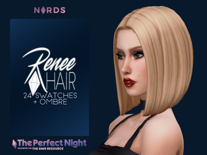 Sims 4 Renee Bob Hair and Ombre by Nords at TSR