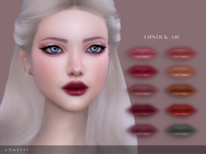 Sims 4 Lipstick A10 by ANGISSI at TSR