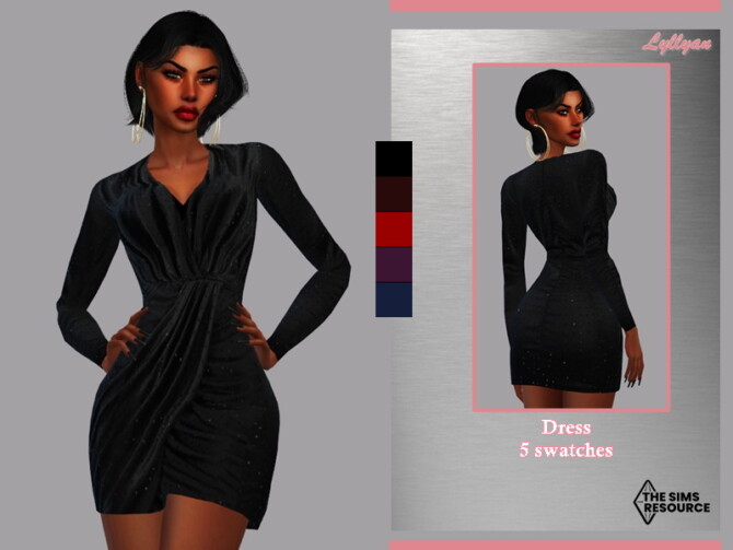 Sims 4 Dress Tamara by LYLLYAN at TSR