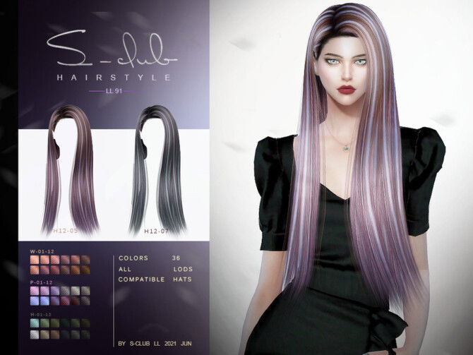 Sims 4 Hair n91 by S Club LL at TSR