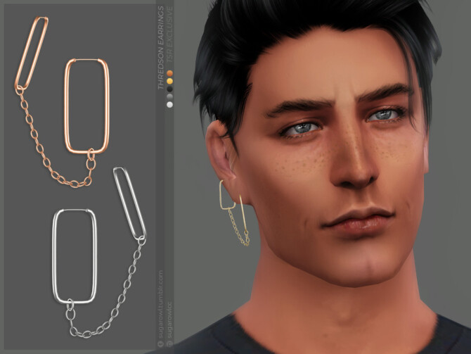 Sims 4 Thredson earrings | Right by sugar owl at TSR
