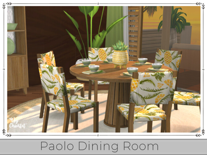 Sims 4 Paolo Dining Room by Chicklet at TSR