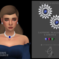 Sapphire Peacock Earrings By Glitterberryfly