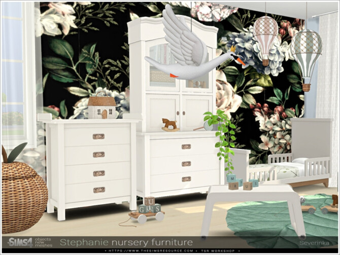 Sims 4 Stephanie nursery furniture by Severinka at TSR