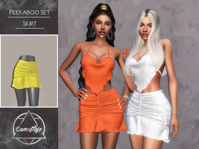 Sims 4 Peekaboo Set Skirt by Camuflaje at TSR