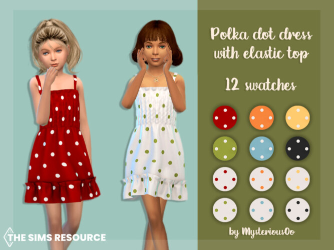 Polka Dot Dress With Elastic Top By Mysteriousoo