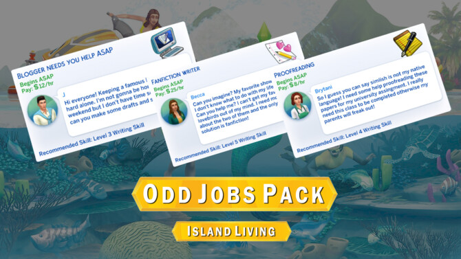 Sims 4 Odd Job Pack Writing Themed by NerdyDoll at Mod The Sims 4