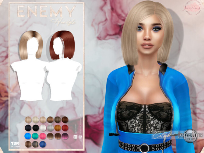 Sims 4 Enemy Hairstyle by JavaSims at TSR