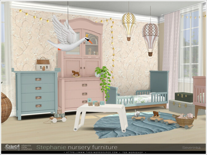 Sims 4 Stephanie nursery furniture by Severinka at TSR