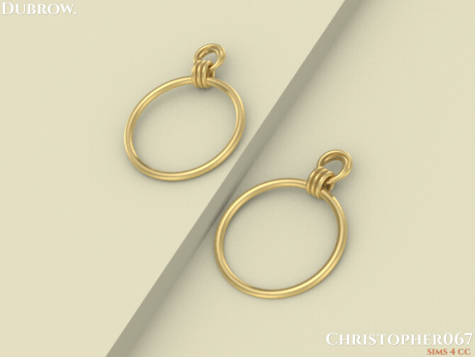 Sims 4 Dubrow Earrings by Christopher067 at TSR