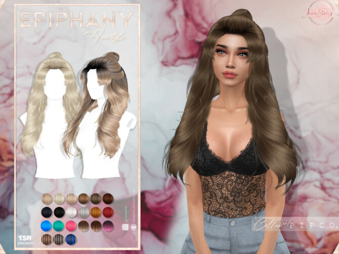 Sims 4 Epiphany Hairstyle JavaSimsxPipco Collab at TSR
