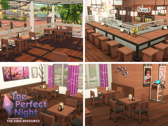 Sims 4 The Perfect Night Sushi Bar by xogerardine at TSR
