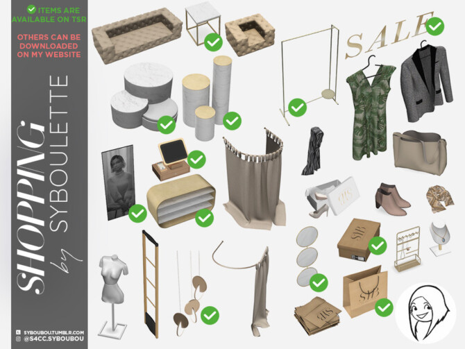 Sims 4 Shopping Set PART 2 by Syboubou at TSR