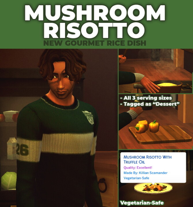 Sims 4 Mushroom Risotto New Custom Recipe at Mod The Sims 4