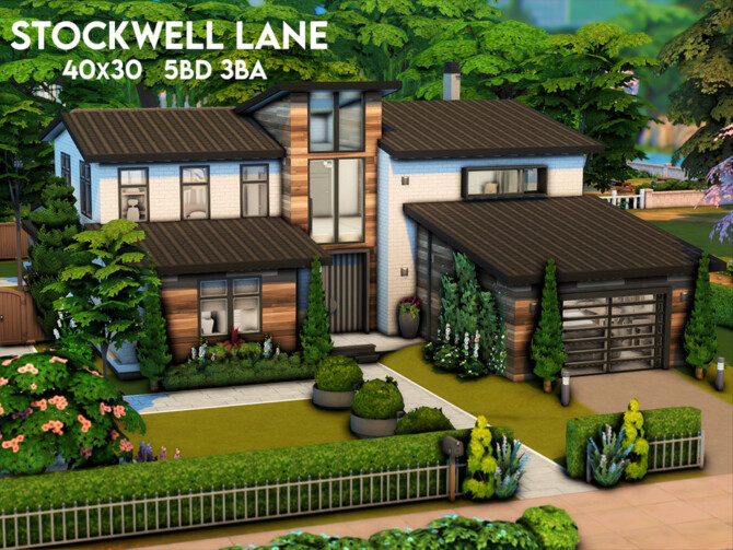 Sims 4 Stockwell Lane house by xogerardine at TSR