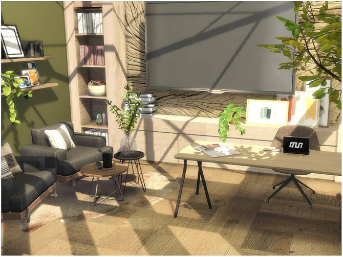 Sims 4 Cozy Office by lotsbymanal at TSR