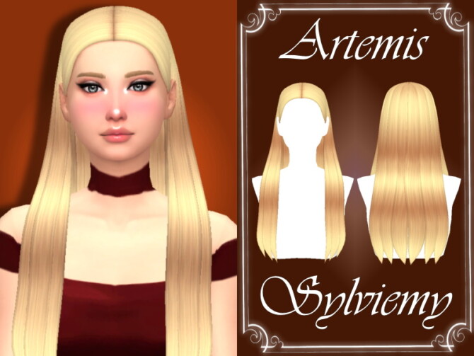 Sims 4 Artemis Hair by Sylviemy at TSR