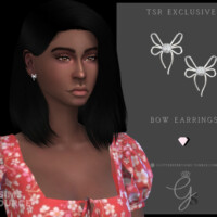 Bow Earrings By Glitterberryfly