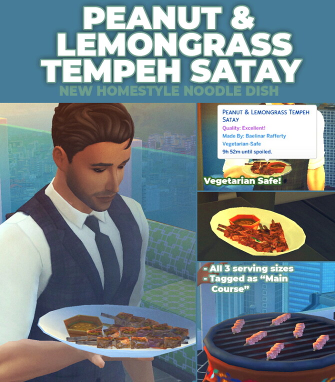 Sims 4 Peanut and Lemongrass Satay Skewers at Mod The Sims 4