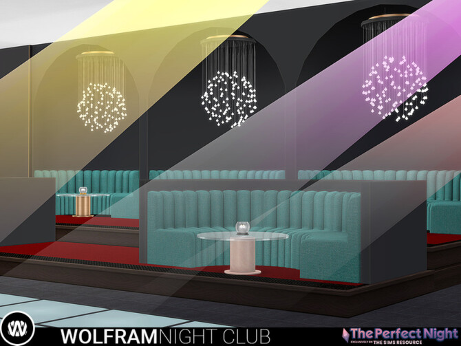 Sims 4 Wolfram Night Club Seating Area by wondymoon at TSR