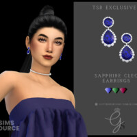Sapphire Cleo Earrings By Glitterberryfly