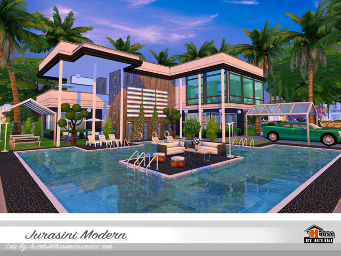 Sims 4 Jurasini Modern House by autaki at TSR