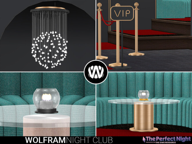 Sims 4 Wolfram Night Club Seating Area by wondymoon at TSR