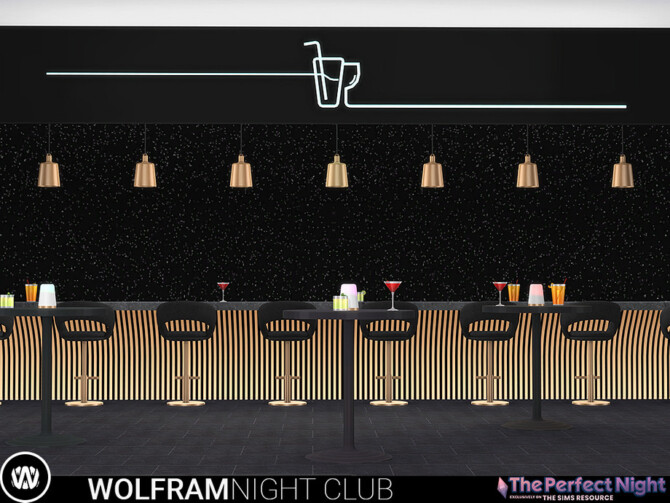 Sims 4 Wolfram Night Club Juice Bar by wondymoon at TSR