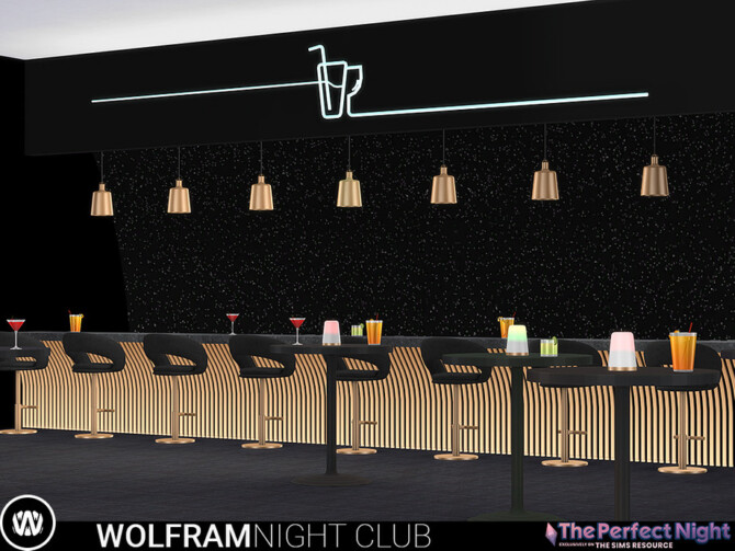 Sims 4 Wolfram Night Club Juice Bar by wondymoon at TSR