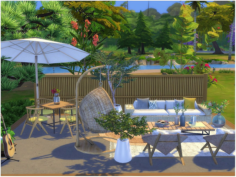 Summer Patio by lotsbymanal at TSR » Sims 4 Updates