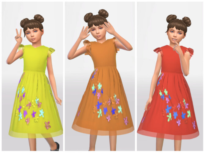 Sims 4 Girls Dress 0604 by ErinAOK at TSR