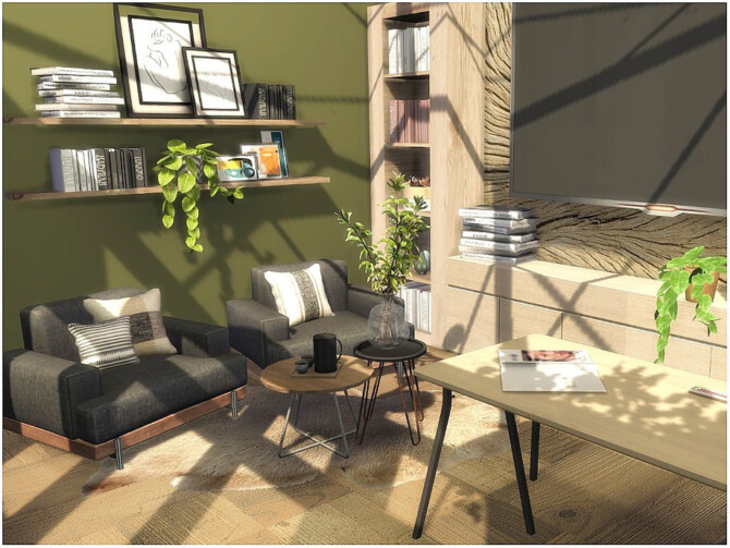 Sims 4 Cozy Office by lotsbymanal at TSR