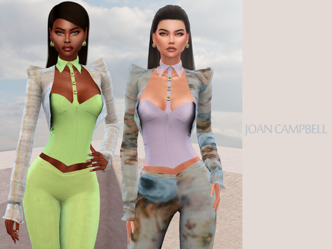 Sims 4 Miranda Jacket by Joan Campbell Beauty at TSR