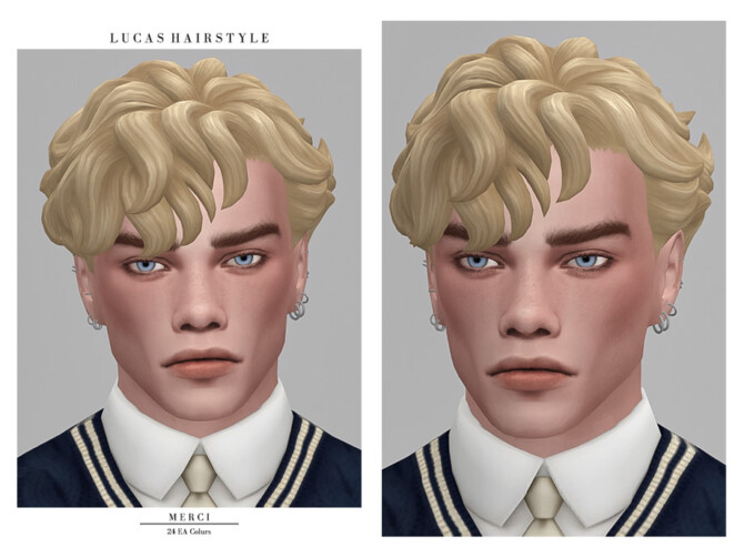 Sims 4 Lucas Hairstyle by Merci at TSR