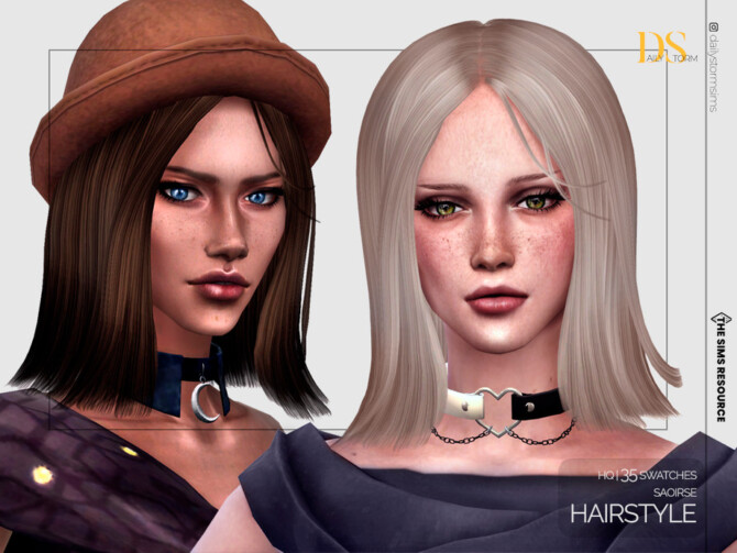 Sims 4 Saoirse Hair by DailyStorm at TSR