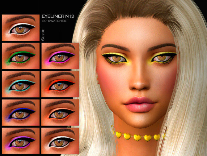 Sims 4 Eyeliner N13 by Suzue at TSR
