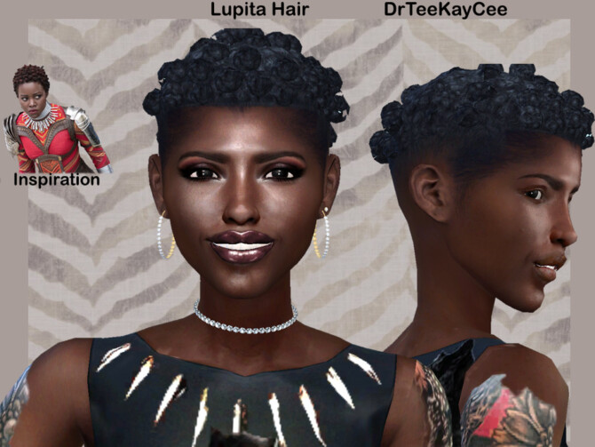 Sims 4 Lupita Hair by drteekaycee at TSR