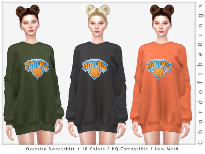 Sims 4 Oversize Sweatshirt by ChordoftheRings at TSR