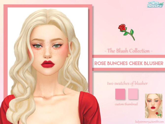 Sims 4 Rose Bunches Cheek Blusher by LadySimmer94 at TSR