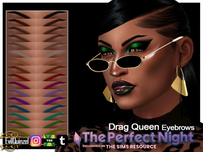 Sims 4 Drag Queen Eyebrows by EvilQuinzel at TSR