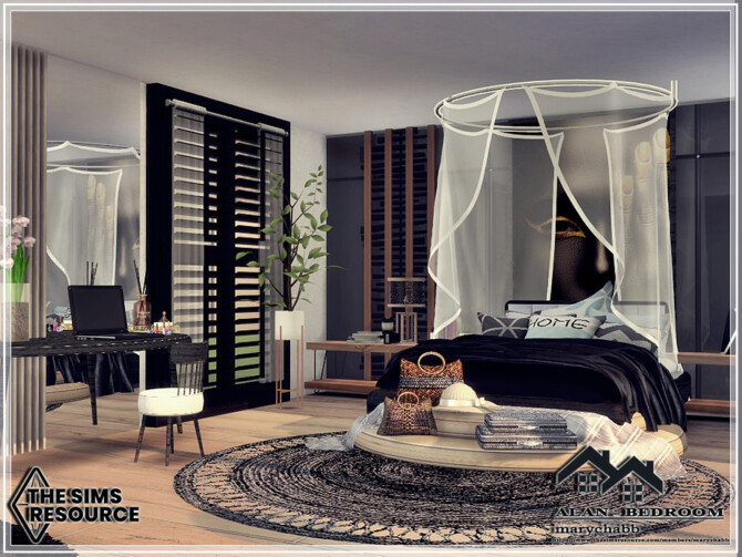 Sims 4 ALAN Bedroom by marychabb at TSR