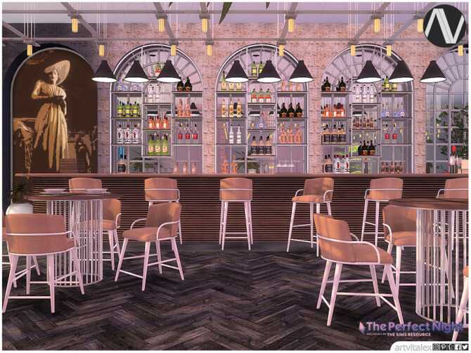 Sims 4 Dimitrescu Dining & Drinking Set by ArtVitalex at TSR