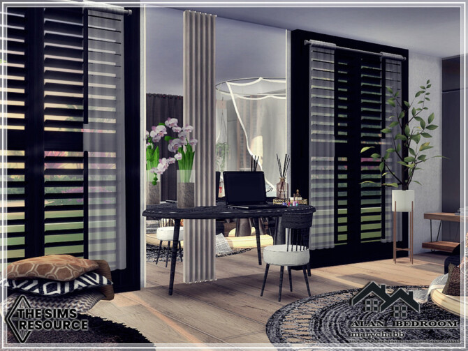 Sims 4 ALAN Bedroom by marychabb at TSR