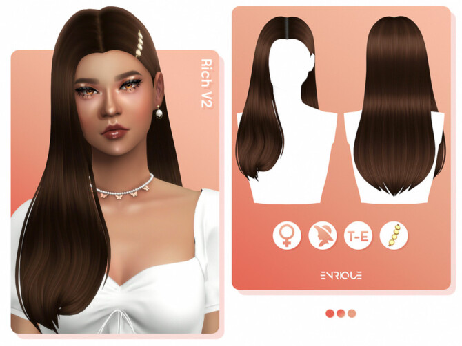 Sims 4 Rich Hairstyle by EnriqueS4 at TSR