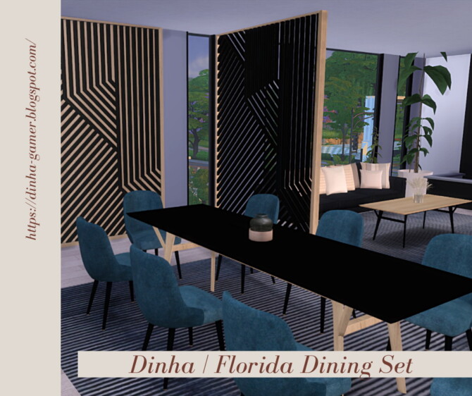 Sims 4 Florida Dining Set at Dinha Gamer