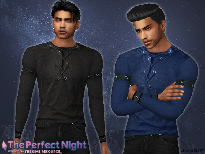 Sims 4 The Perfect Night Mens Sweater by CherryBerrySim at TSR